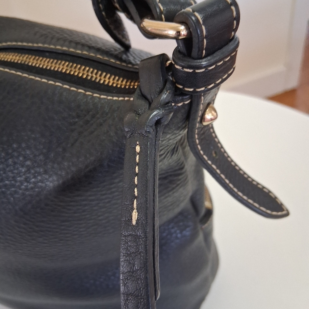 Dooney & Bourke Black Pebbled Leather Shoulder Bag - Picture 14 of 16